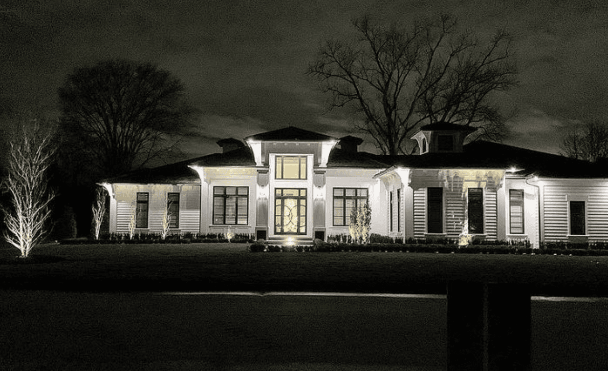 outside house lighting installation
