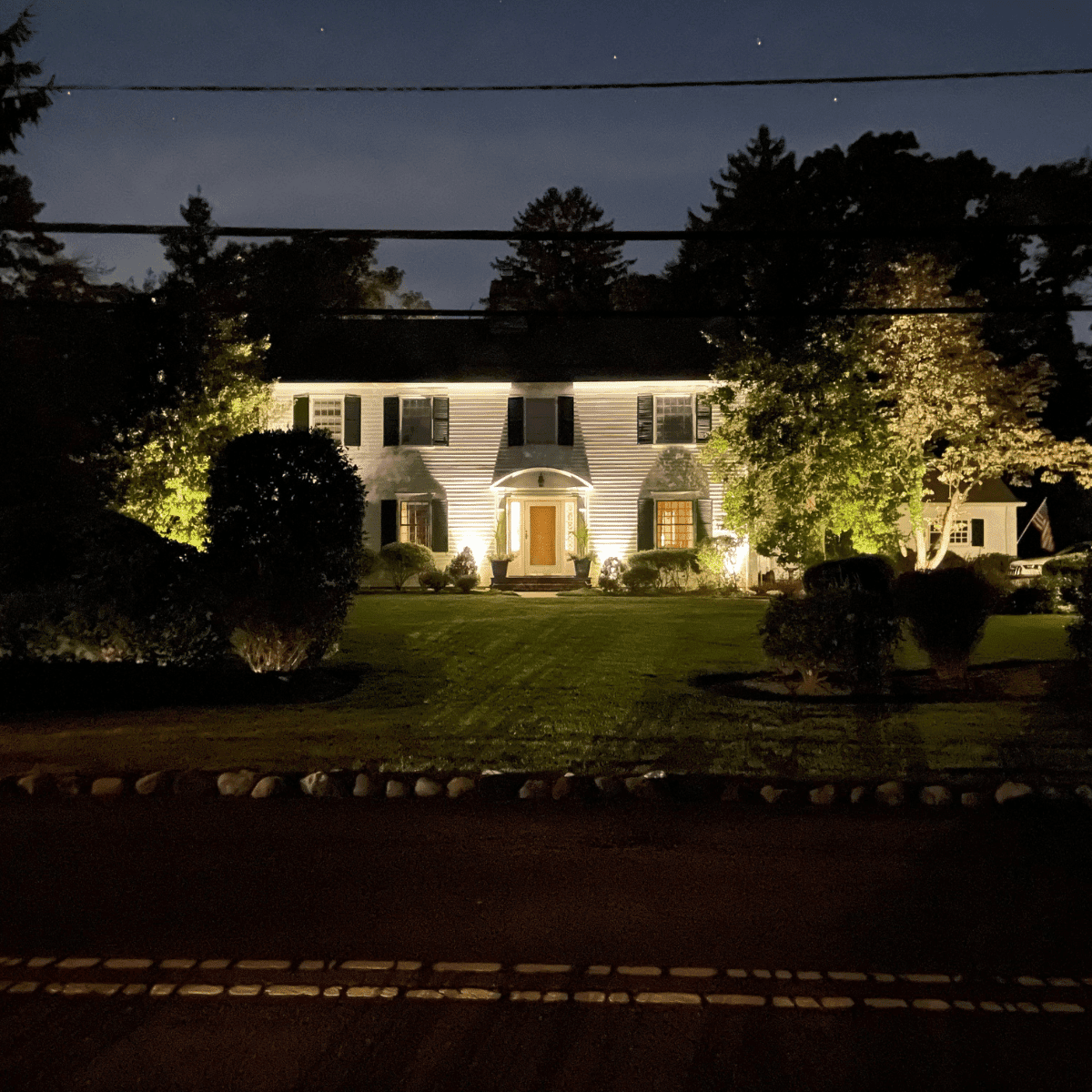 outdoor lighting on house